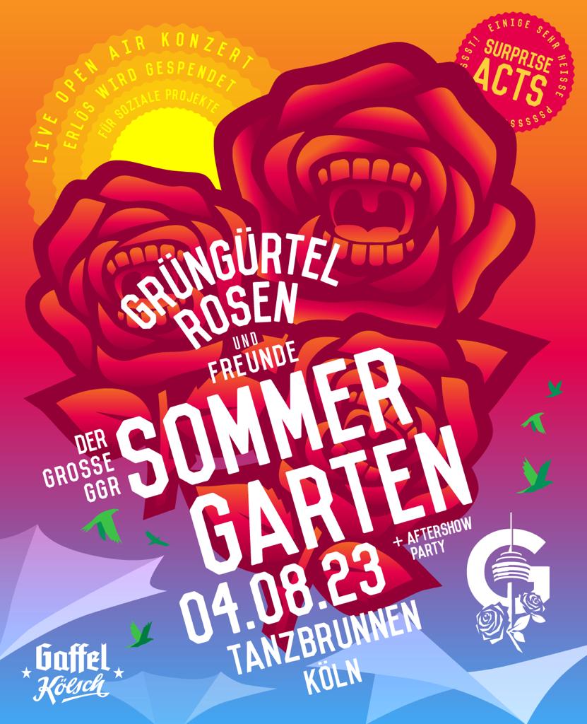 Erlebe Kölns wilden Männerchor, die Grüngürtelrosen, im Sommergarten des Tanzbrunnens am 4. August 2023 Live. Jetzt Tickets sichern.